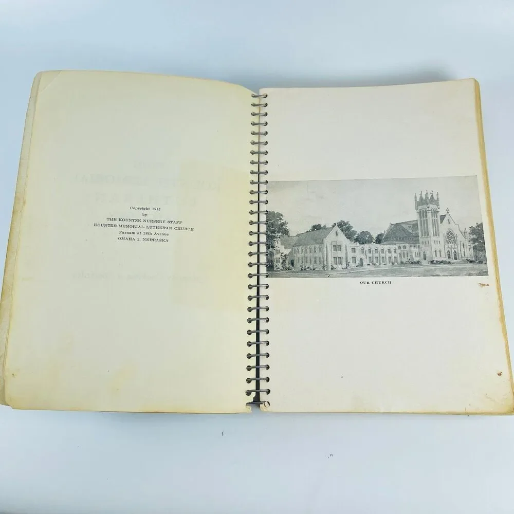 From Kountze Memorial Lutheran Kitchen 1947 Community Cookbook Vintage Omaha NE